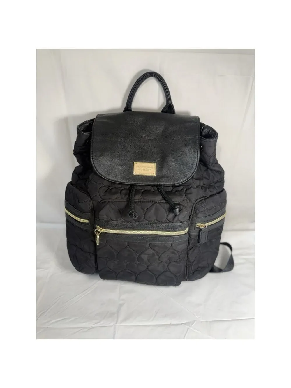 Betsey Johnson Backpack Quilted Black